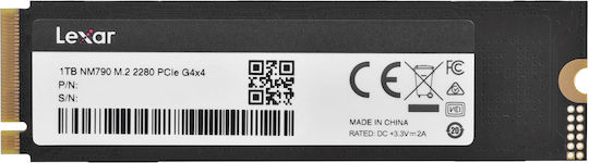 Lexar NM790 SSD 1TB M.2 Type with PCI Express 4.0 Connection PS5 Compatible LNM790X001T-RNNNG