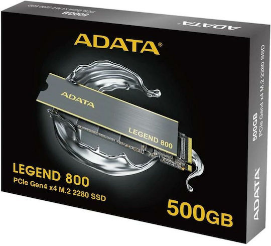 Adata Legend 800 SSD 500GB τύπου M.2 με σύνδεση PCI Express 4.0 ALEG-800-500GCS