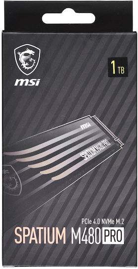 MSI Spatium M480 Pro SSD 1TB M.2 NVMe PCI Express 4.0 S78-440L1G0-P83