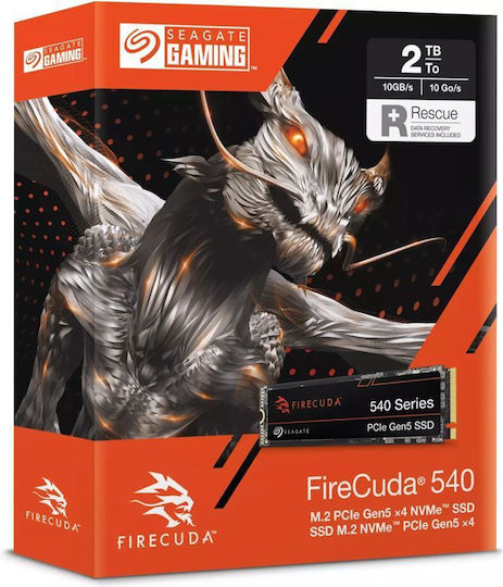 Seagate Firecuda 540 SSD 2TB Тип M.2 с Връзка PCI Express 5.0 и SSD Солидни Дъски Съвместим с PlayStation 5 ZP2000GM3A004
