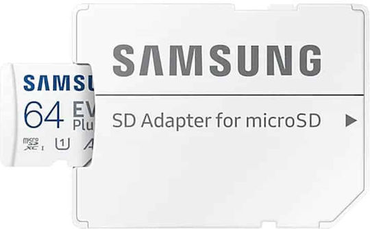 Samsung Evo Plus microSDXC 64GB U1 V10 A1 UHS-I 160MB/s с адаптер