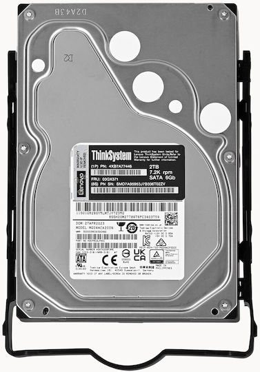 Lenovo Thinksystem 2TB HDD Hard Drive 3.5" SATA III 7200rpm for Server 4XB7A77446