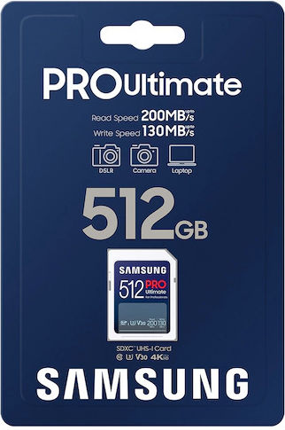 Samsung Pro Ultimate SDXC 512GB U3 V30 UHS-I 200MB/s
