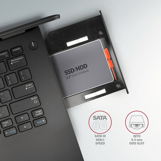 Axagon Caddy RSS-CD09 ODD - 2.5" SATA SSD/HDD Caddy 9.5 MM Negru (RSS-CD09)