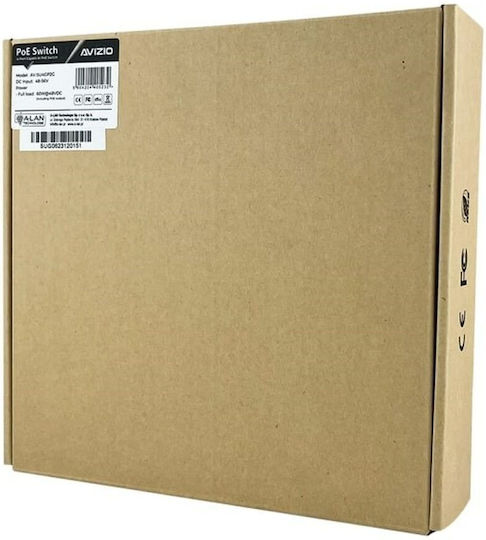 Avizio Power AV-SU4GP2G Comutator Negestionat Strat 2 PoE+ cu 6 Porturi Gigabit (1Gbps) Ethernet