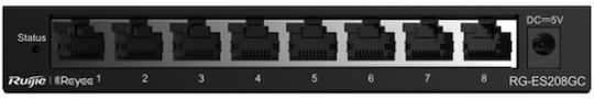 Ruijie RG-ES208GC Unmanaged L2 Switch με 8 Θύρες Gigabit (1Gbps) Ethernet