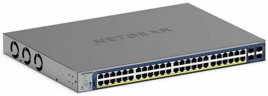 NetGear GS752TXP Managed PoE Switch με 52 Θύρες Gigabit (1Gbps) Ethernet και 4 SFP Θύρες