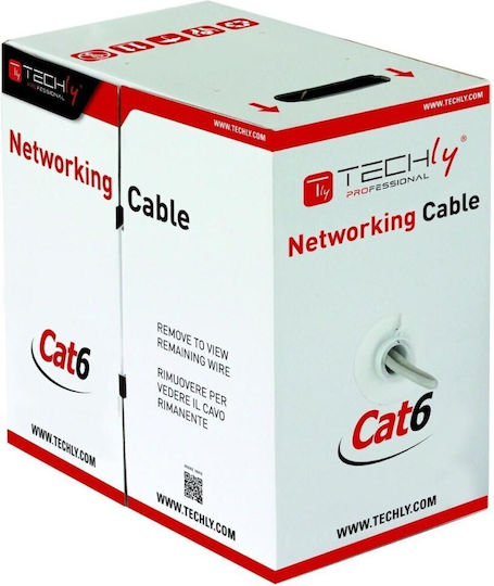 Techly S/FTP Cat.6 (Gigabit) Cablu de Rețea Ethernet Fără Conectori 305m Gri