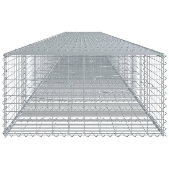 vidaXL Кутия Gabin за Ограда на Градина от Стомана 50x100бр 1бр Сребрист