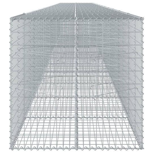 vidaXL Кутия Gabin за Ограда на Градина от Стомана 100x100бр 1бр Сребрист