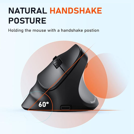Meetion MT-BTM010R Wireless Ergonomic Mouse Negru