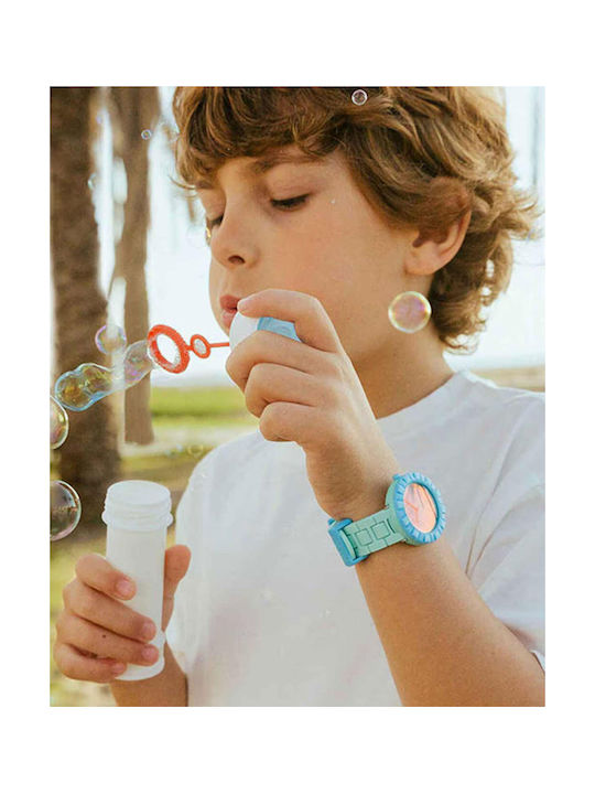 FlikFlak Kinder-Analoguhr Summer mit Silikonarmband Türkis