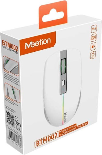 Meetion BTM002 Ασύρματο Bluetooth Ποντίκι Γκρι