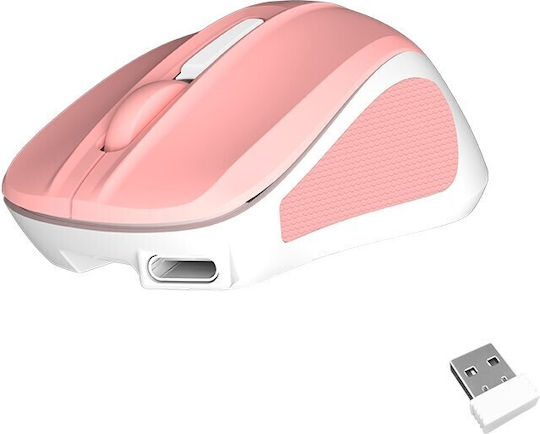 Meetion Silent Mini 2.4G Ασύρματο Bluetooth Mini Ποντίκι Ροζ
