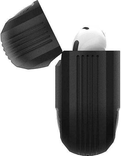 Spigen Rugged Armor Case Silicone with Hook Matte Black for Apple AirPods 3