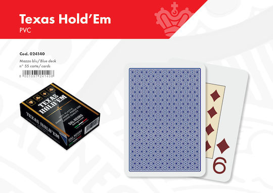Dal Negro Freedom Plastic Poker Deck 2 Jumbo Blue
