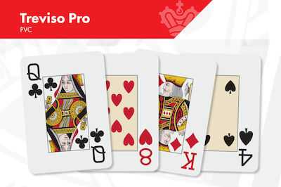 Dal Negro Treviso Plastik Pokerkarten 2 Jumbo Blau