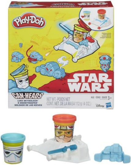 Hasbro Play-Doh Пластелин - Игра за 3+ Години, 2бр Star Wars Can-Heads - Luke Skywalker & Snowtrooper