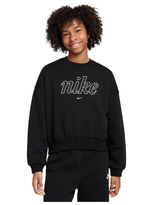 Fleece Hanorac Copii Negru Sportswear Club
