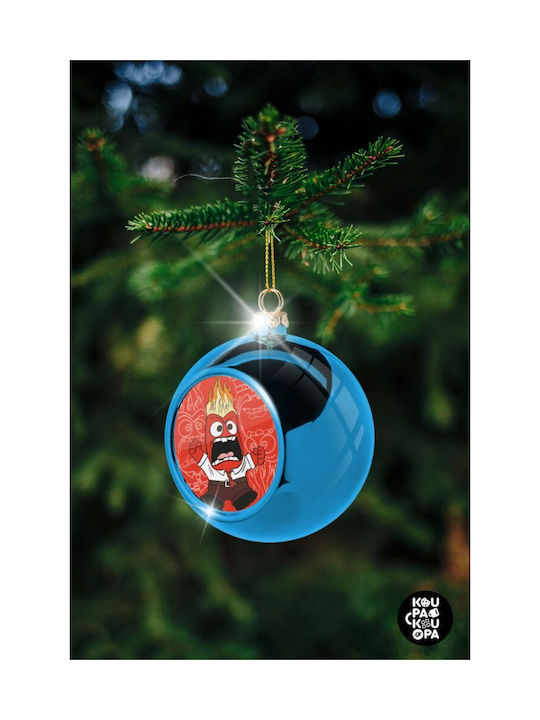 Inside Out Anger Ornament Christmas Tree Ball Blue 8cm