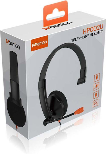 Meetion HP002U On Ear Multimedia Ακουστικά με μικρόφωνο και σύνδεση USB-A