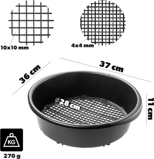Sită de grădină Kadax 37cm pentru cernut sol compost pietre