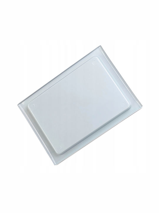 Kadax Plastic Rectangular Serving Tray with Handles in Gray Color 40x28cm 32994 1pcs