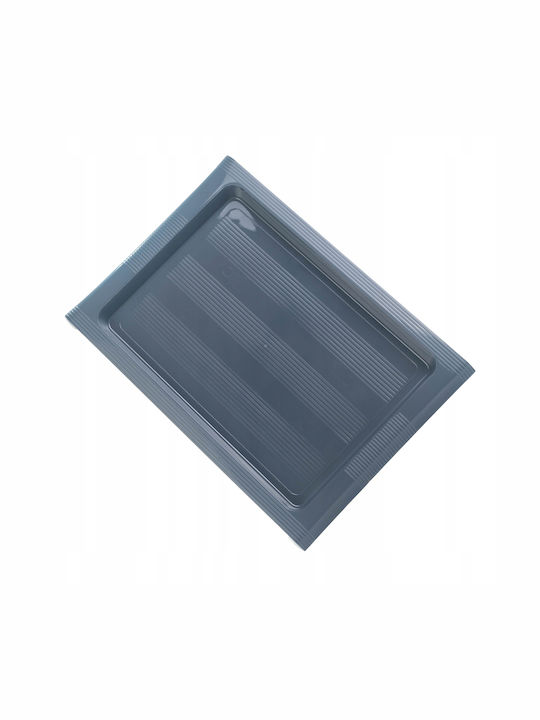 Kadax Plastic Dreptunghiular Tavă de Servire cu Mânere în Culoare Gri 40x28cm 32995 1buc