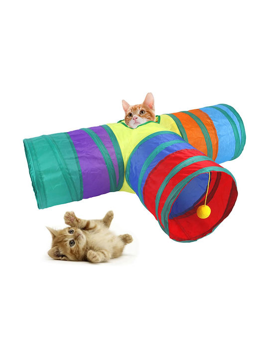 Interaktiver Tunnel für kleine Tiere Zola Polyester 80x55 cm Mehrfarbig