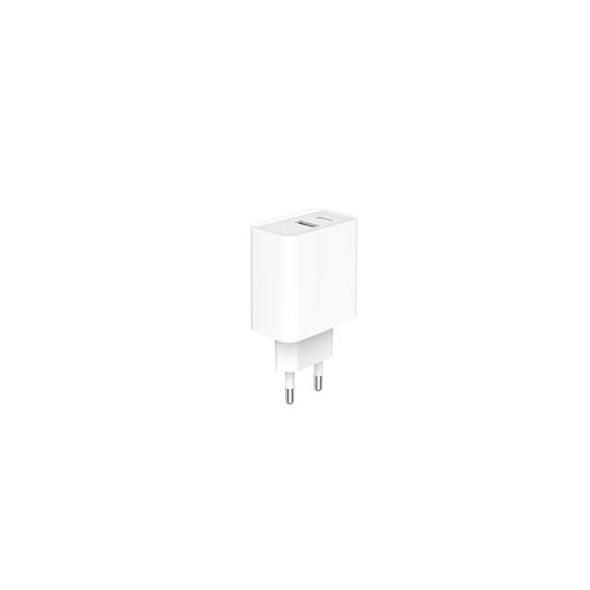 Gembird Зарядно без кабел с USB-A порт и USB-C порт 20W Power Delivery / Quick Charge 3.0 Бял (TA-UC-PDQC20-01-W)