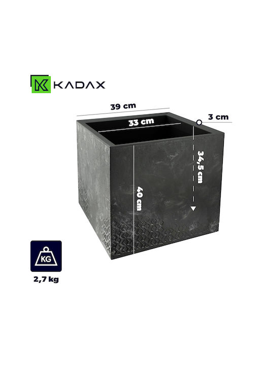 Kadax Flower Pot Planter High 40cm Garden Box On Wheels Eco