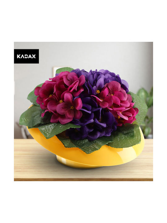 Kadax Ikebana Pot Cover Yellow 9 Cm