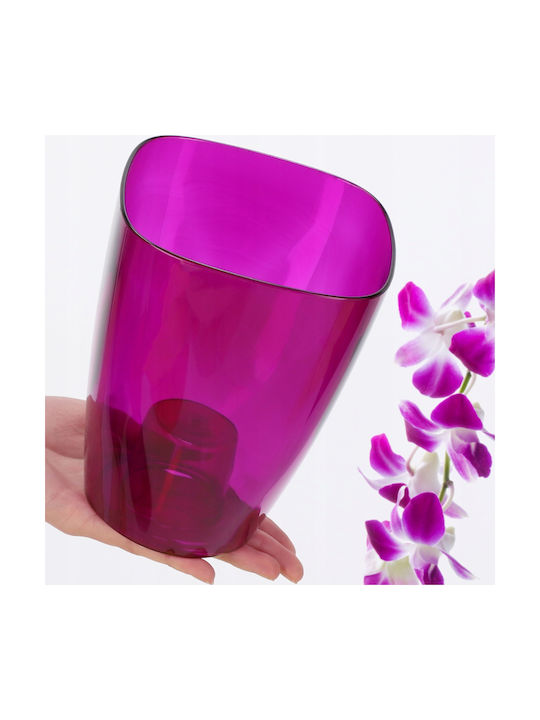 Kadax Orchid Pot Cover Plastic Flower Planter 12cm Purple
