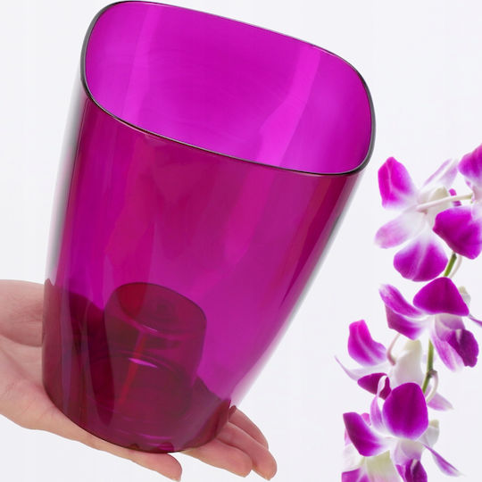 Kadax Orchideen-Übertopf Kunststoff-Blumentopf 12cm Lila