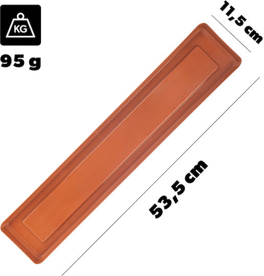 Kadax Jardiniere pentru Balcon Ghiveci de Flori 60cm + Farfurie Teracotă