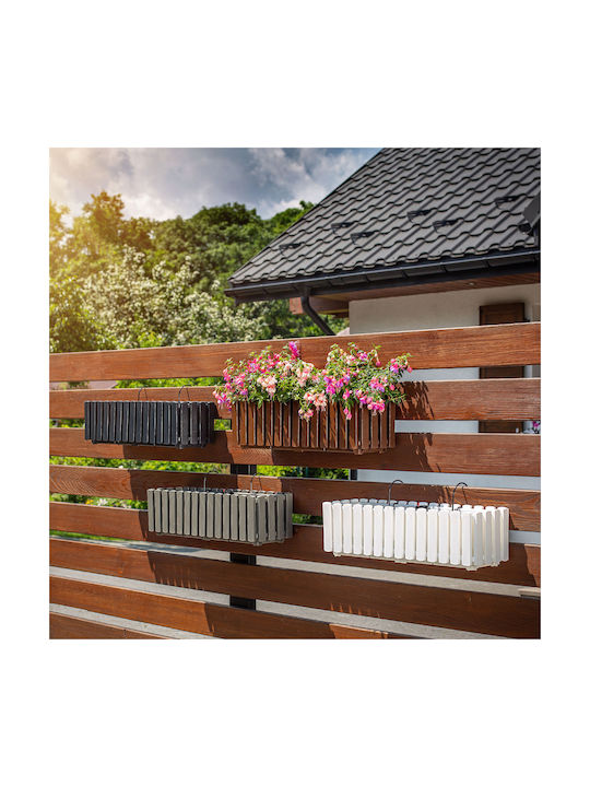 Kadax Balcony Box 58cm + 2 Brown Holders