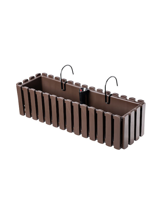 Kadax Balcony Box 58cm + 2 Brown Holders