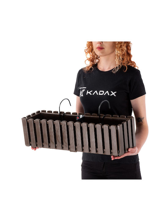 Kadax Balcony Box 58cm + 2 Brown Holders