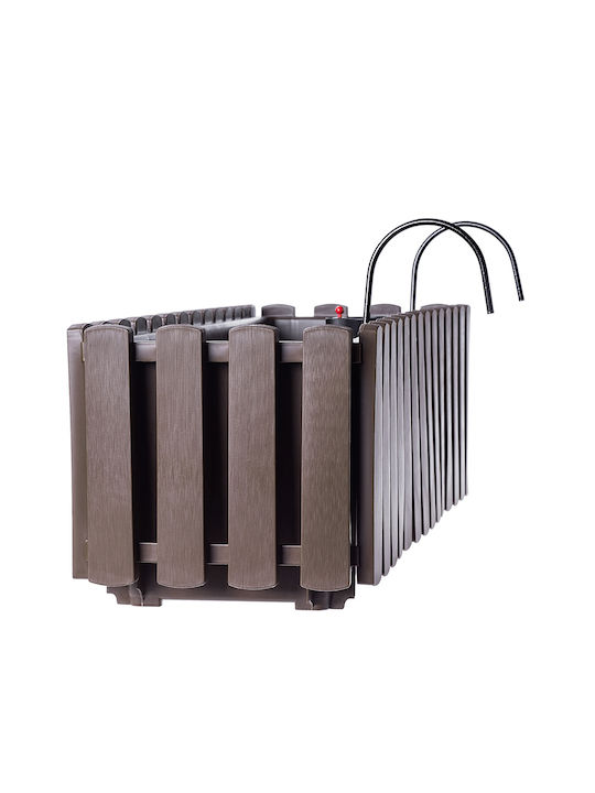 Kadax Balcony Box 58cm + 2 Brown Holders