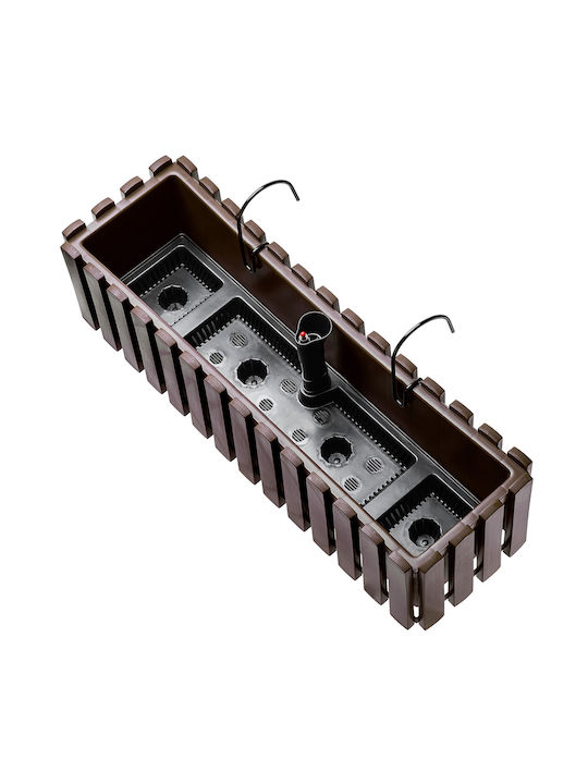 Kadax Balcony Box 58cm + 2 Brown Holders