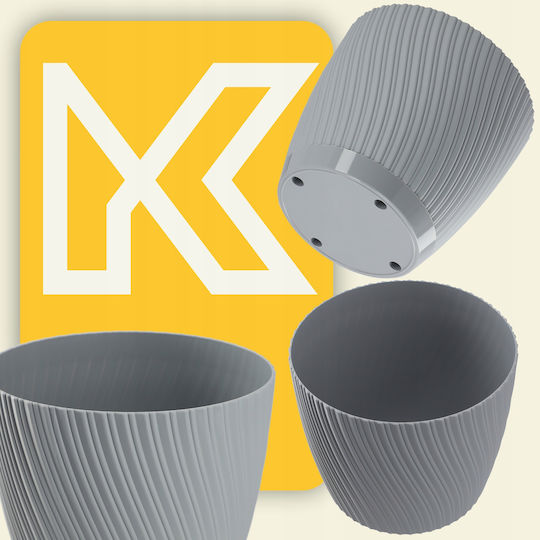 Farfurie pentru ghiveci Kadax 23cm Plastic Gri