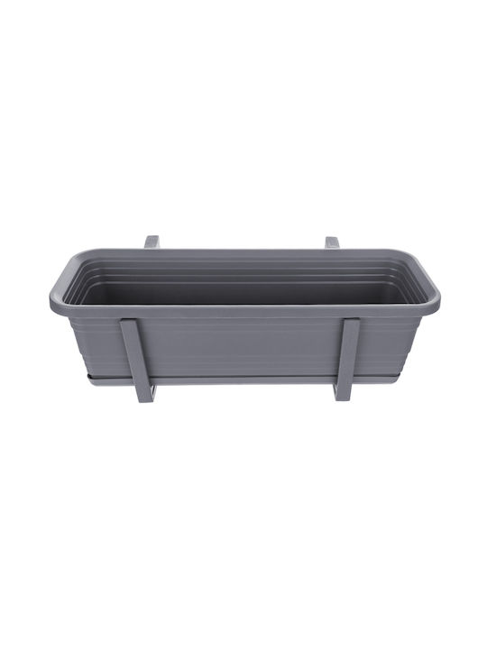 Kadax Balkon Blumenkasten 50cm mit Griffen und Basis für Balkon Geländer