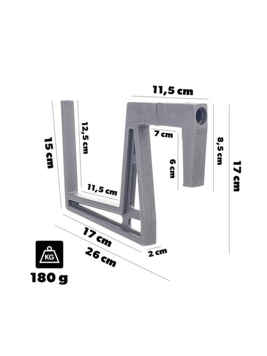 Kadax Balkon Blumenkasten 50cm mit Griffen und Basis für Balkon Geländer