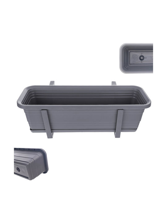 Kadax Balkon Blumenkasten 50cm mit Griffen und Basis für Balkon Geländer