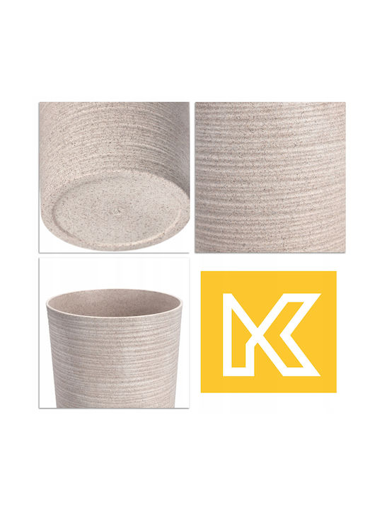 Kadax Set 3 Blumentöpfe Pflanzkübel Hoch Garten Beige 57cm
