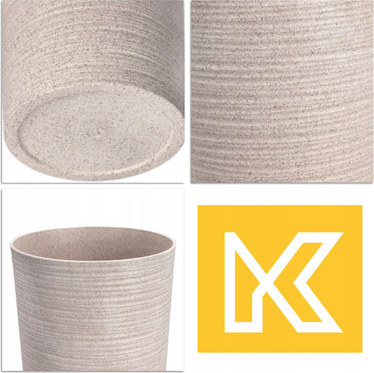 Kadax Set 3 Flower Pots Planters High Garden Beige 57cm