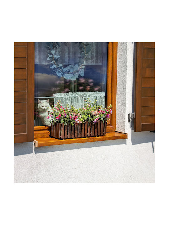 Cutie de balcon Kadax 58cm Ghiveci maro pentru flori Cutie de balcon Kadax 58cm Ghiveci maro pentru flori