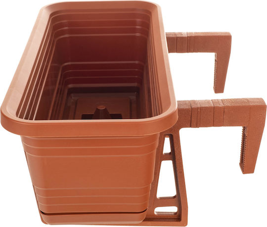 Kadax Balcony Box Planter Pot 40cm Handles Base Balcony Railing