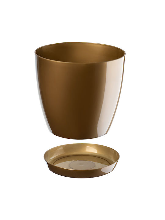 Kadax Flower Pot Cover Base Gold 18cm