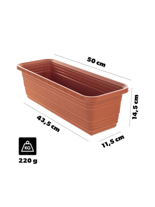 Kadax Balcony Box Planter Pot 50cm Brick Flower Box